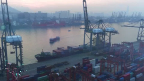 Transportation Logistic and technical bar chart background . Transportation Video stock 118754971