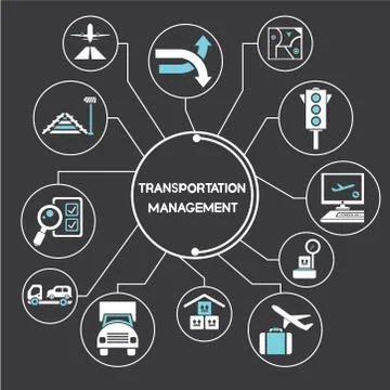 Transportation management Stock Illustration