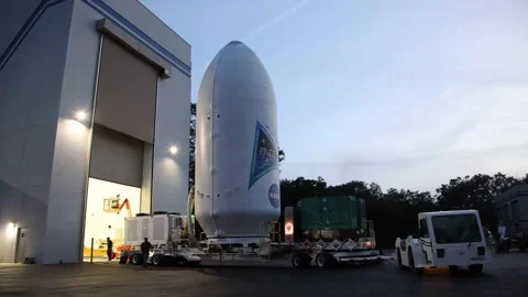 Transportation of NASA's PACE sateliite to Launch Complex 40 Stock Footage 295929002
