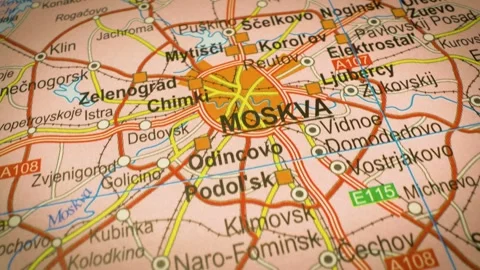 Transportation network around moscow ring road, russia Stock Footage 343124700