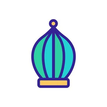Transportation pet cage icon vector outline illustration Illustrazione stock