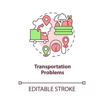 Transportation problems concept icon Stockillustratie