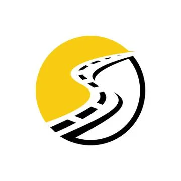 Transportation road construction logo vector design. paving road maintenance  Stock Illustration
