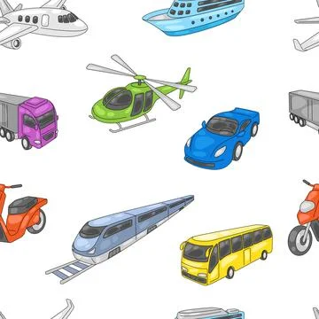 Transportation seamless pattern. Business or industrial image. イラスト素材