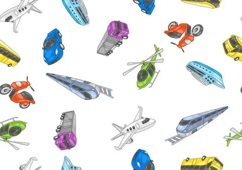 Transportation seamless pattern. Business or industrial image. イラスト素材