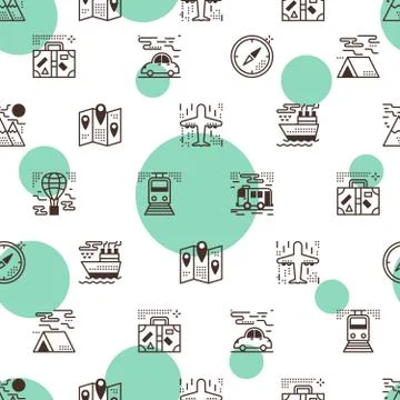 Transportation seamless pattern Illustrazione stock