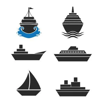 Transportation ship icon 스톡 일러스트