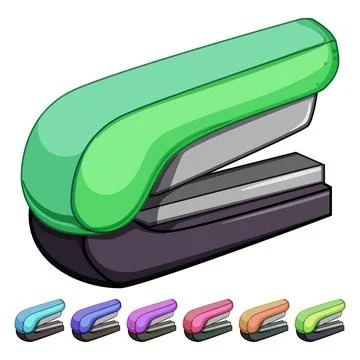 Transportation stapler cartoon vector graphic Stock Illustration