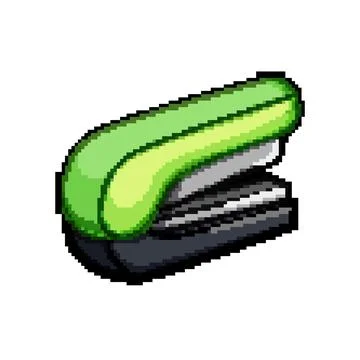 Transportation stapler pixel art vector illustration Stock Illustration