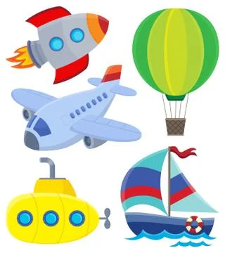 Transportation theme collection - eps10 vector illustration. Stock Illustration