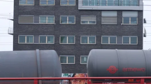 Transportation train of combustible, Netherlands Stock Footage 101863275