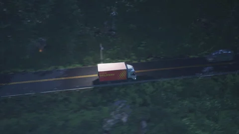 Transportation van used for fast same-day delivery of online ordered package 스톡 동영상 253180864