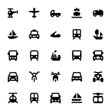 Transportation Vector Icons Stock Illustration
