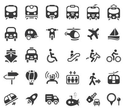 Transportation Vector Icons Set of vector transportation icon Copyright: x... Stock Photos
