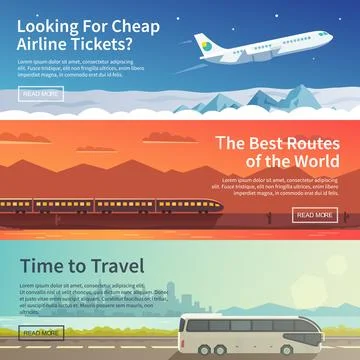 Transportation vector web banner Stock Illustration