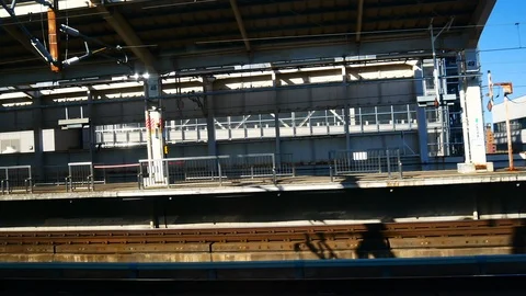 Transportation Video of The view from the hight speed train window is moving  Stock Footage 99972472
