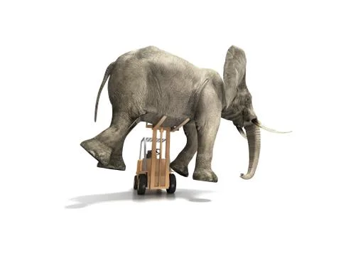 Transportation of weights Stock Illustration