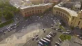 Transportation in Yerevan town, cars driving on Republic square, traffic rules 4k or 4k+ Resolution