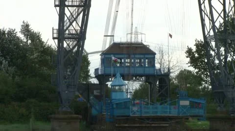 Transporter Bridge Control House Stock Footage 12234818