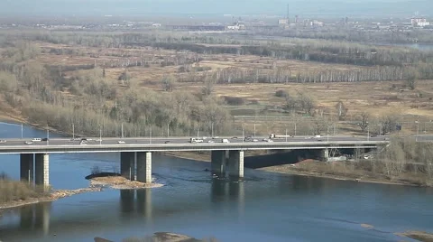 Transporter Bridge over the river Stock Footage 64369826