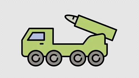 Transporter erector launcher Vídeo Stock 335486403