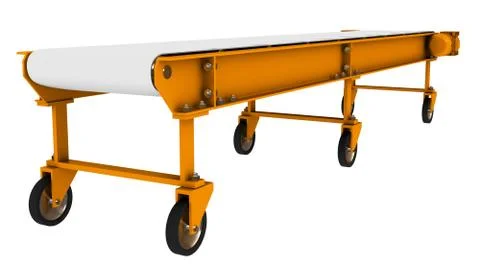 Transporter with wheels on white, close up view Stock Illustration