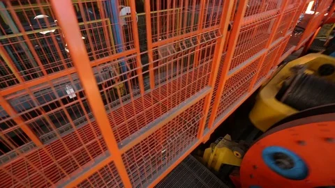 Transporting cables in factory Stock Footage 77047909