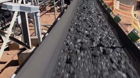 Transporting Coal on Conveyor NTSC 動画素材 25242910