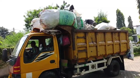 Transporting garbage Stock Footage 309845223