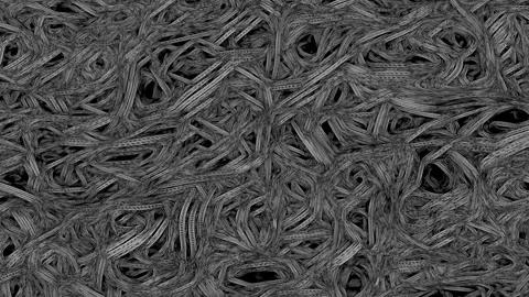 Transporting gray tangled stripes on a dark background Video stock 152566218