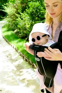 Transporting an infant Stock Photos