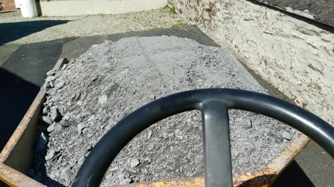 Transporting a load of stone aggregate Stock Footage 340452035