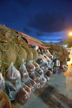Transporting pottries Stock Photos