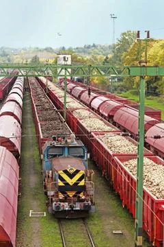Transporting on railway Stock Photos