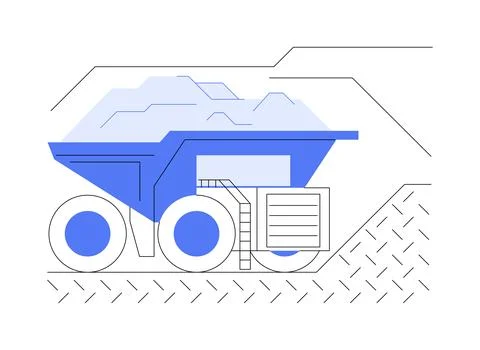 Transporting raw materials abstract concept vector illustration. Stock Illustration