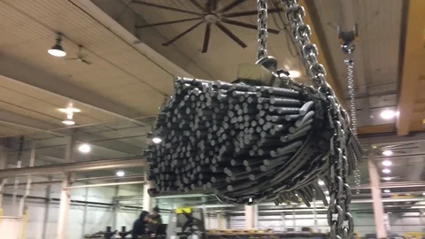Transporting Steel Bundle  Stock Footage 82214084