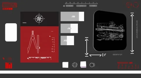 Transpotation boat - Coding Info - red 02 Stock Footage 61796541