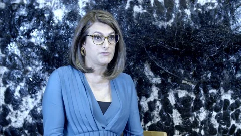 Transsexual interview in the studio Stock Footage 142274717