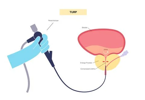 Transurethral resection of the prostate Stock Illustration