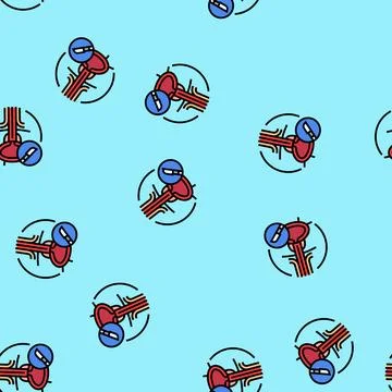 Transurethral resection prostate surgery vector seamless pattern Stock Illustration