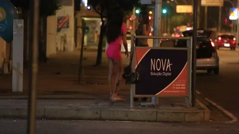 Transvestite working as a prostitute Stock Footage 159656293