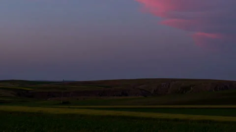 Transylvania fields and gorge sunset time lapse HD Stock Footage 39774607