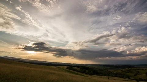 Transylvania meadows sunset time lapse 4K Stock-Footage 40431672