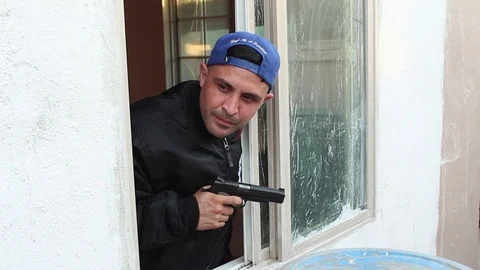 Trap House Guns Stock Footage 113076620