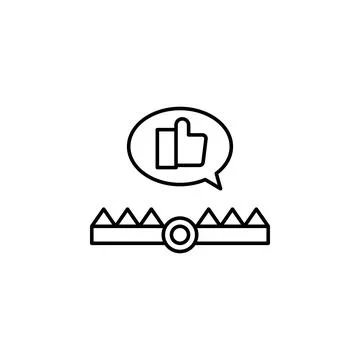 Trap, social addict icon. Element of social addict icon on white background Stock Illustration
