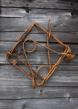 The trap on the wall Stock Photos