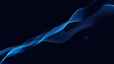 Trapcode Abstract blue wave form animated loop Stockbeeldmateriaal 268930935