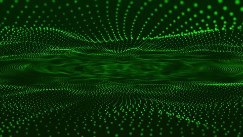 Trapcode form, Glowing dots and depf of field. Abstract technology wave. Ab.. 스톡 일러스트