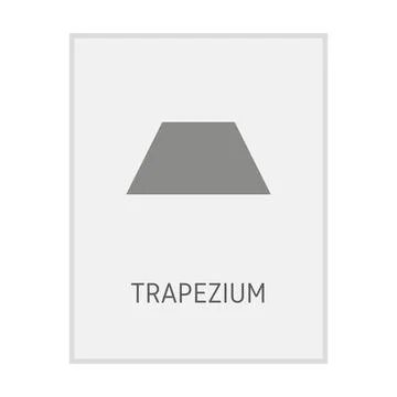 Trapezium geometric shape flash card element symbol for preschool education Stock Illustration