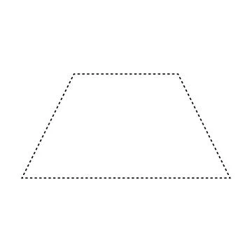 Trapezoid or Trapezium shape dashed symbol vector icon for creative graphic  Stock Illustration